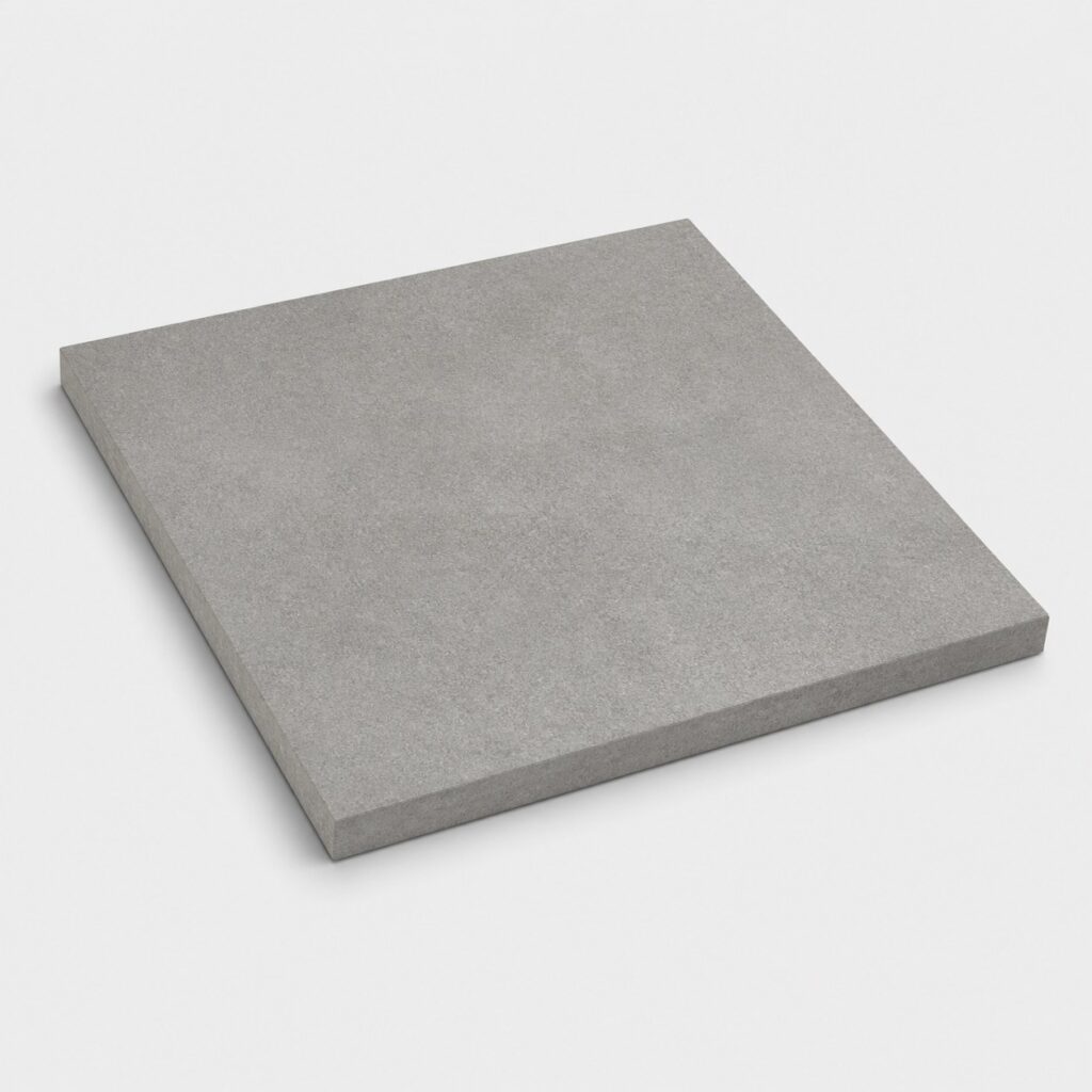 Carrelage extérieur antidérapant gris 60x60 cm, dalle seule sur fond clair