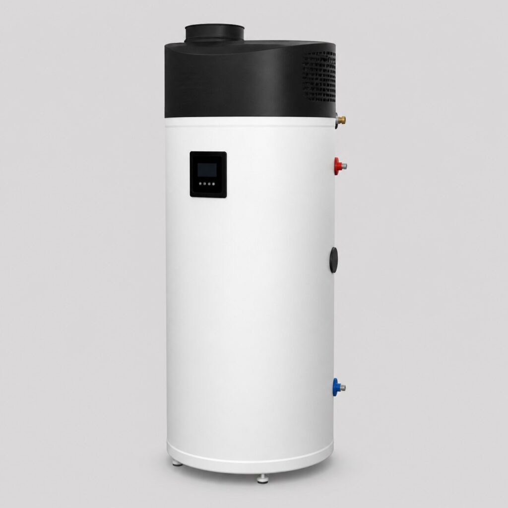 Chauffe-eau thermodynamique 200 L isolé sur fond clair