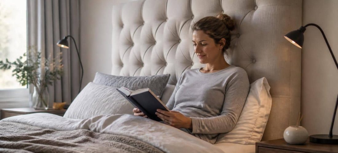 découvrez comment une tête de lit capitonnée améliore le confort du dos lors de la lecture, en offrant un soutien optimal et réduisant les tensions pour des moments de détente prolongés.